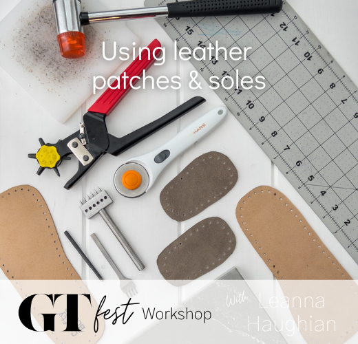 Using Leather Patches and soles workshop